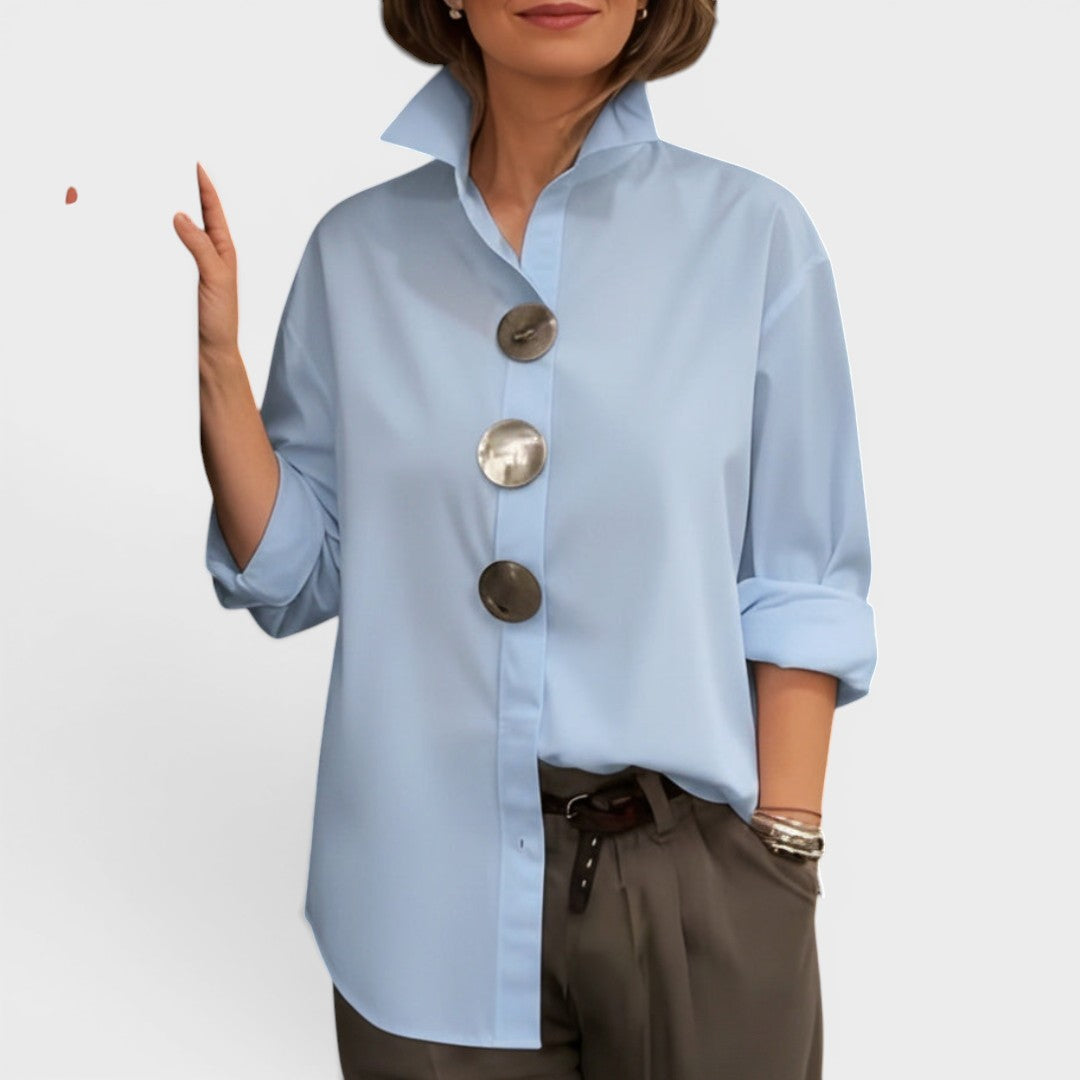 Elodie™ | Chic High-Neck Blouse