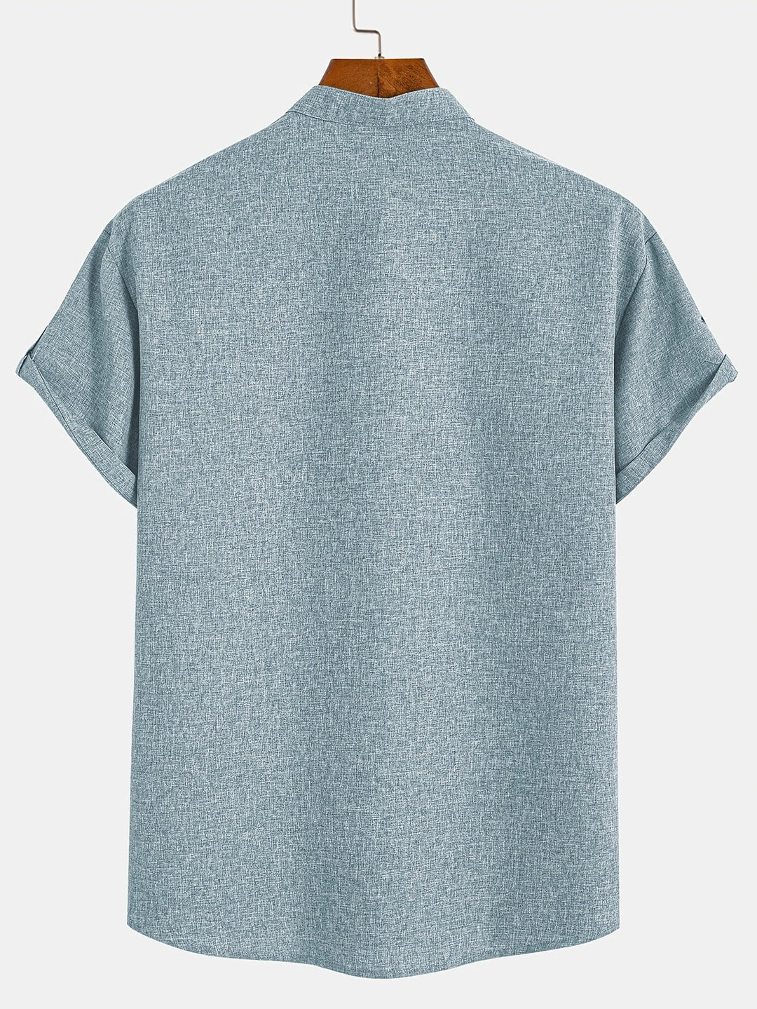 Light Mode | Stylish short-sleeve stand-collar shirt