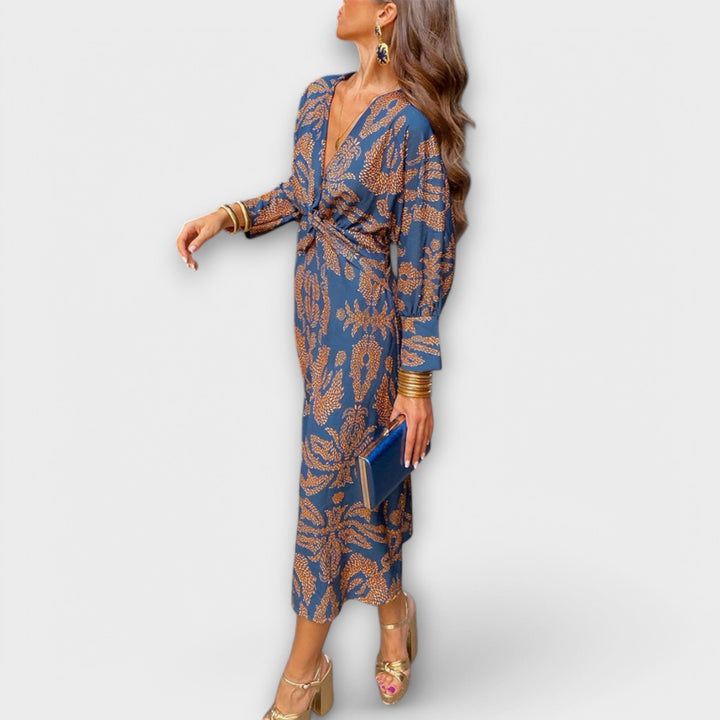 Mode Lumiére™ Oriana - Elegant Long-Sleeve Dresses