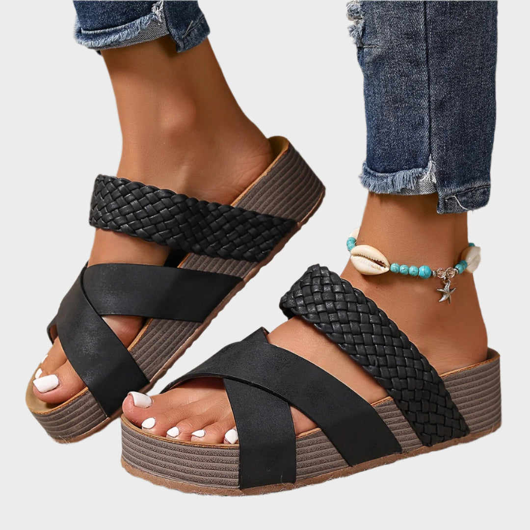 Mode Lumiére™ Orthopedic Platform Sandals with Style