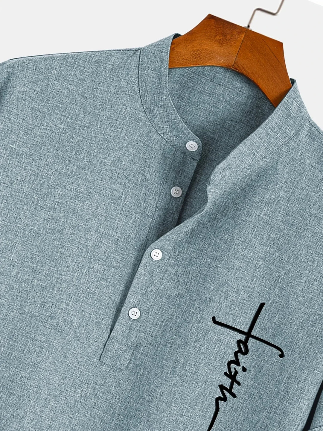 Light Mode | Stylish short-sleeve stand-collar shirt