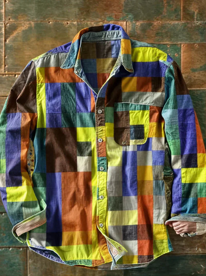 Leblanc™ | Premium Patchwork Shirt – Unique Style and Comfortable Fit