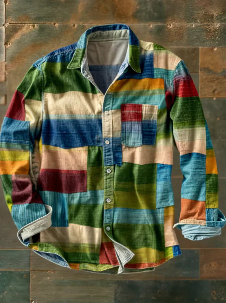 Leblanc™ | Premium Patchwork Shirt – Unique Style and Comfortable Fit