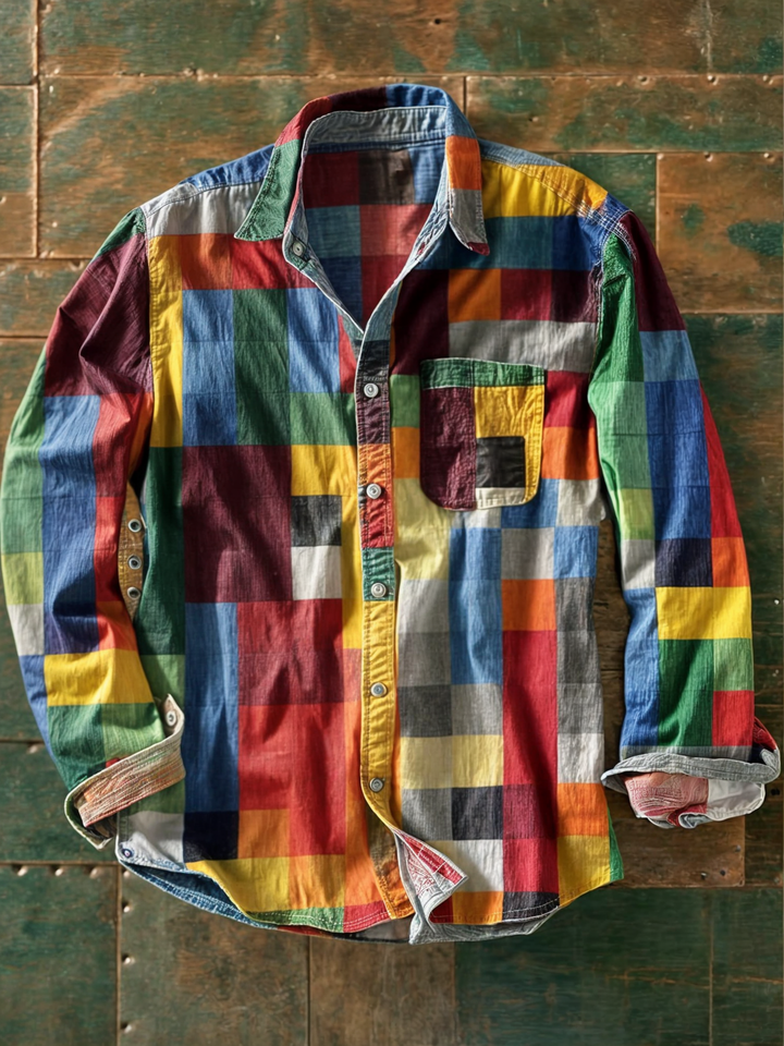 Leblanc™ | Premium Patchwork Shirt – Unique Style and Comfortable Fit
