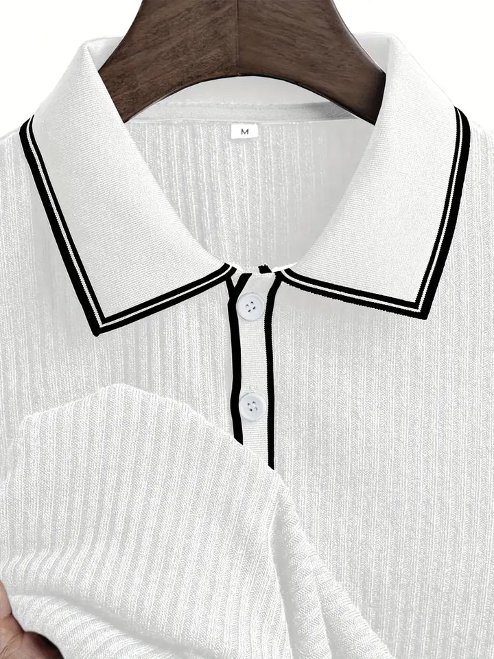 Mode Lumiére™| Elegant short-sleeved polo shirt