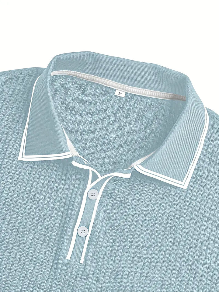 Mode Lumiére™| Elegant short-sleeved polo shirt
