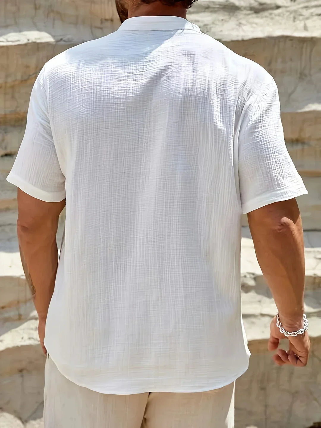 Lightweight Fashion | Elegant Stand-Up Collar Summer Shirt