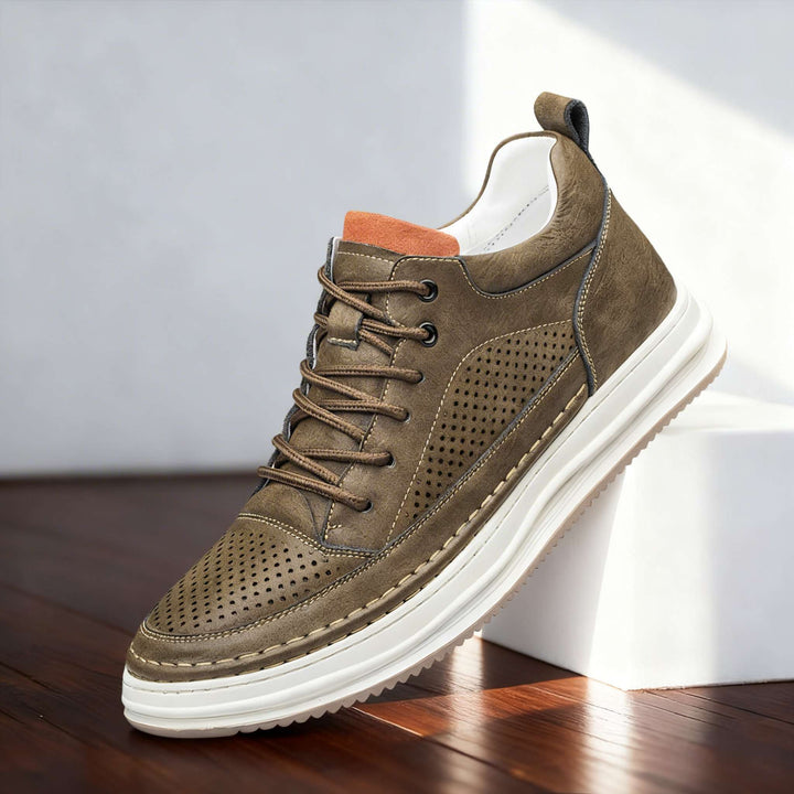 Velor Minimal | Leather Sneakers