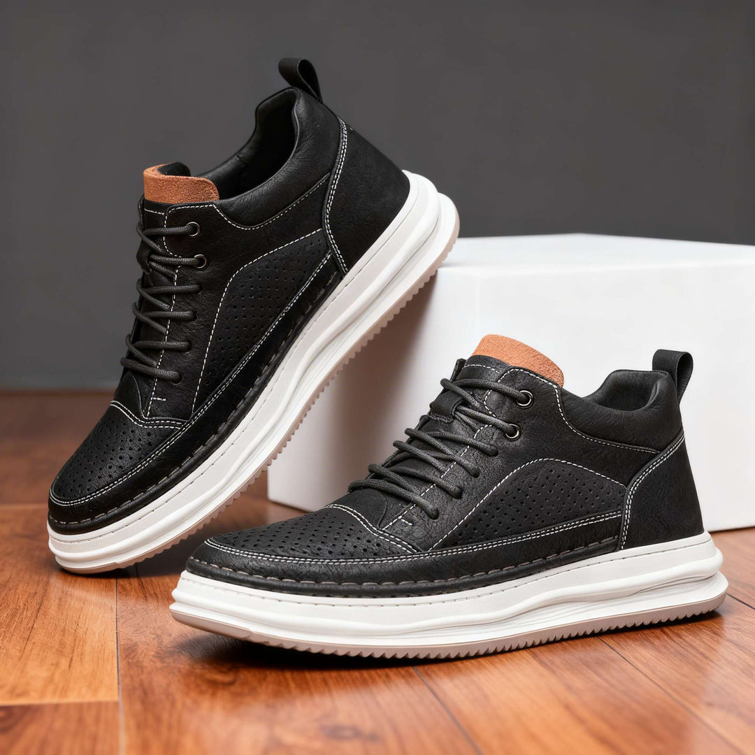 Velor Minimal | Leather Sneakers