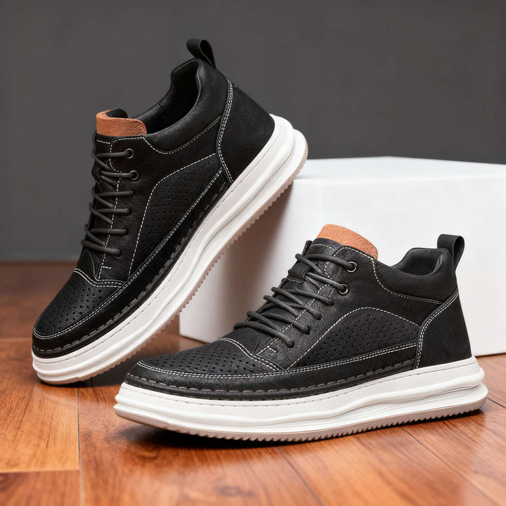 Velor Minimal | Leather Sneakers