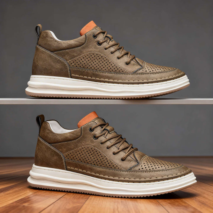 Velor Minimal | Leather Sneakers
