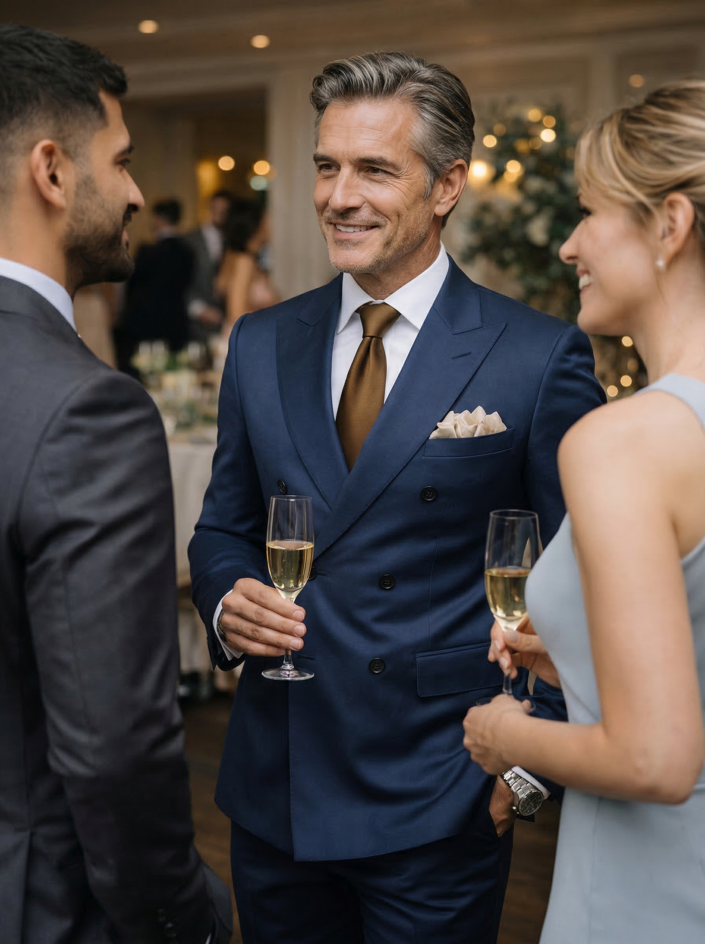 Morden Double-Breasted Tailored Suit