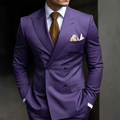 Morden Double-Breasted Tailored Suit