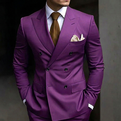 Morden Double-Breasted Tailored Suit