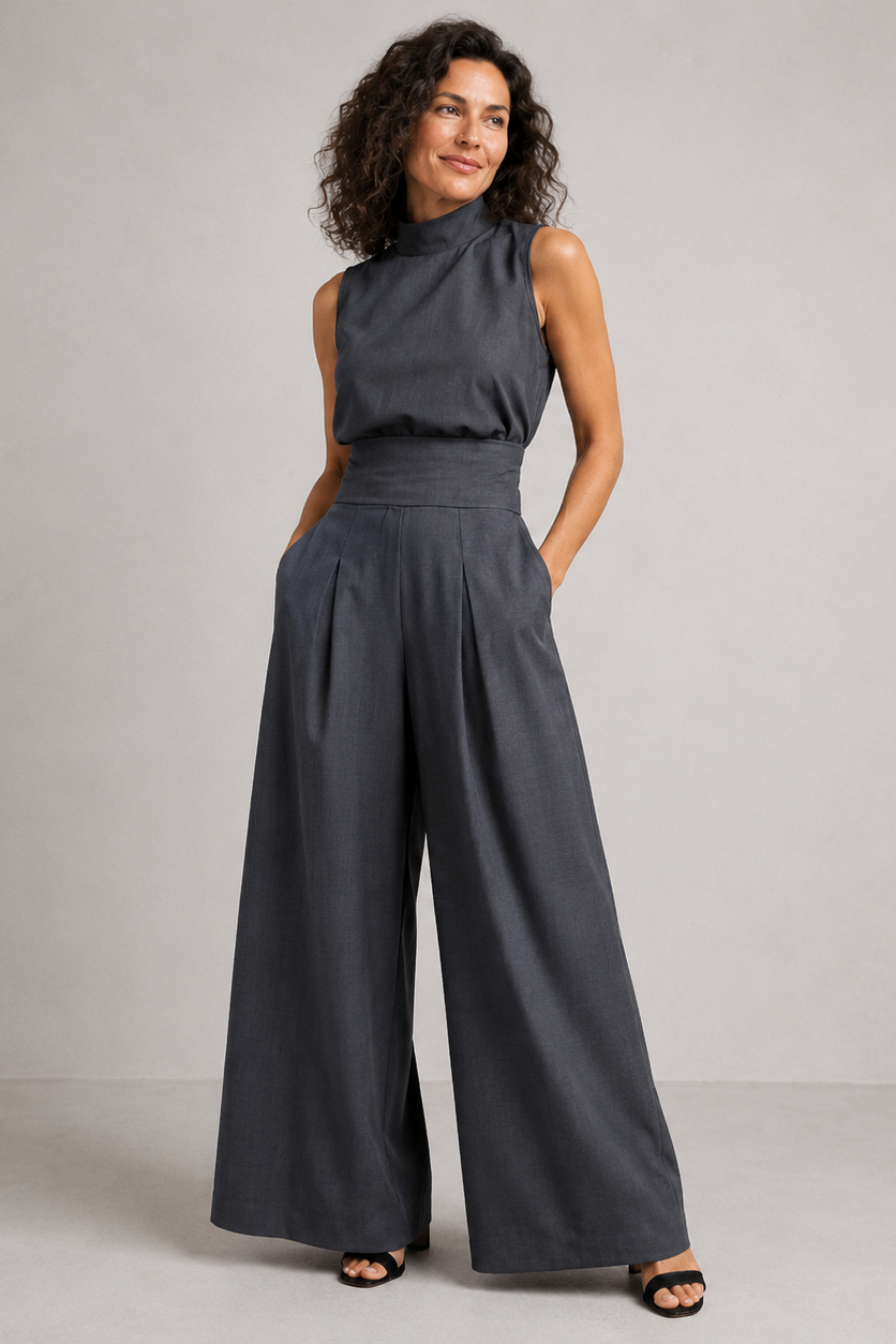 Lumiére™ Fashion| Flowy and Elegant Bamboo Linen Jumpsuit