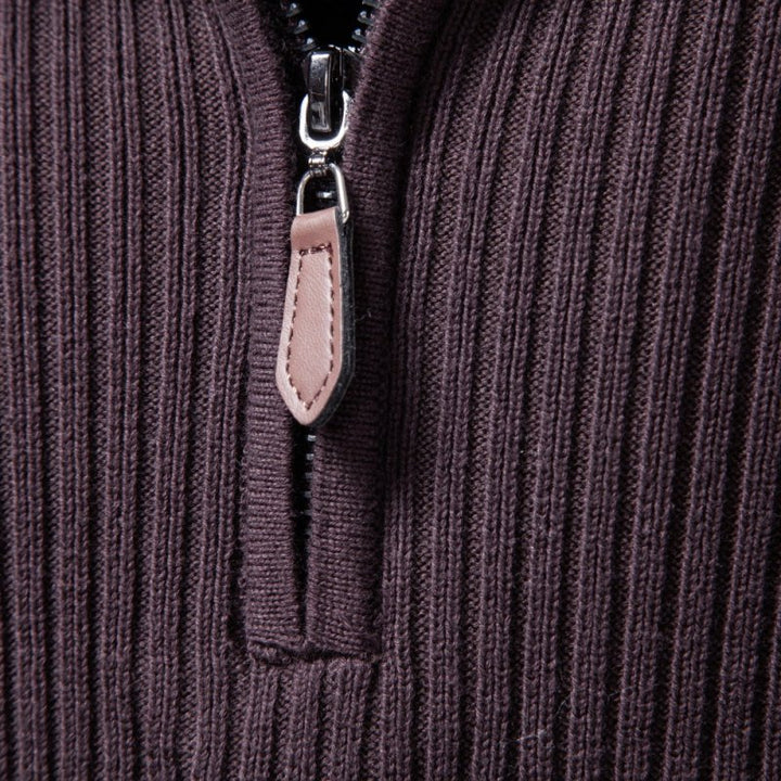 Ethan - Stand Collar Sweater | By Mason & Reed London