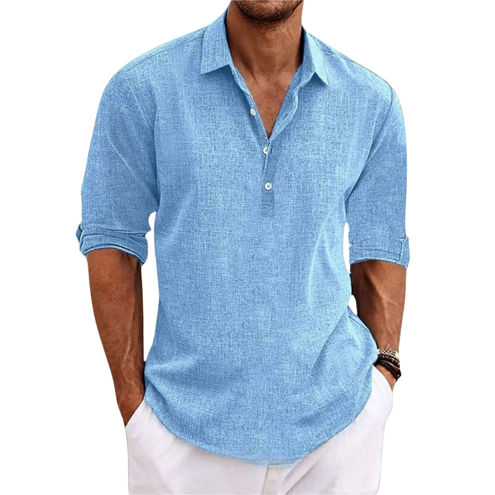 Lumiere Fashion Minimalist Linen Shirt Elegant Summer Style