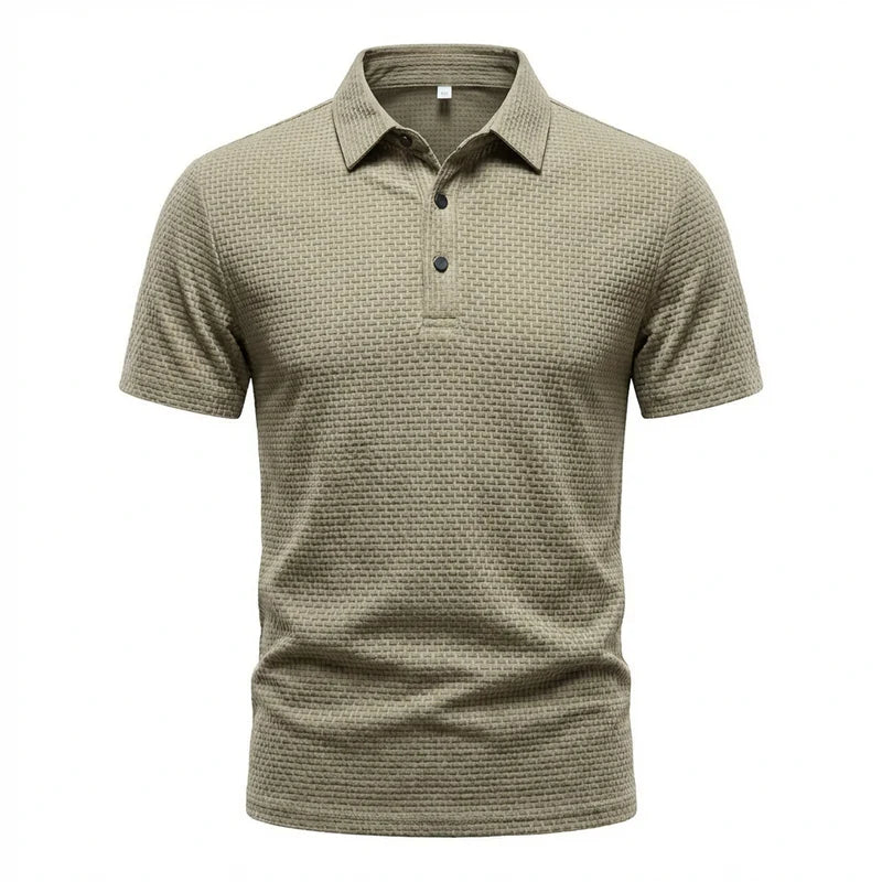 Éliot™ | Men's Textured Polo — Lightweight, Breathable, Impeccable