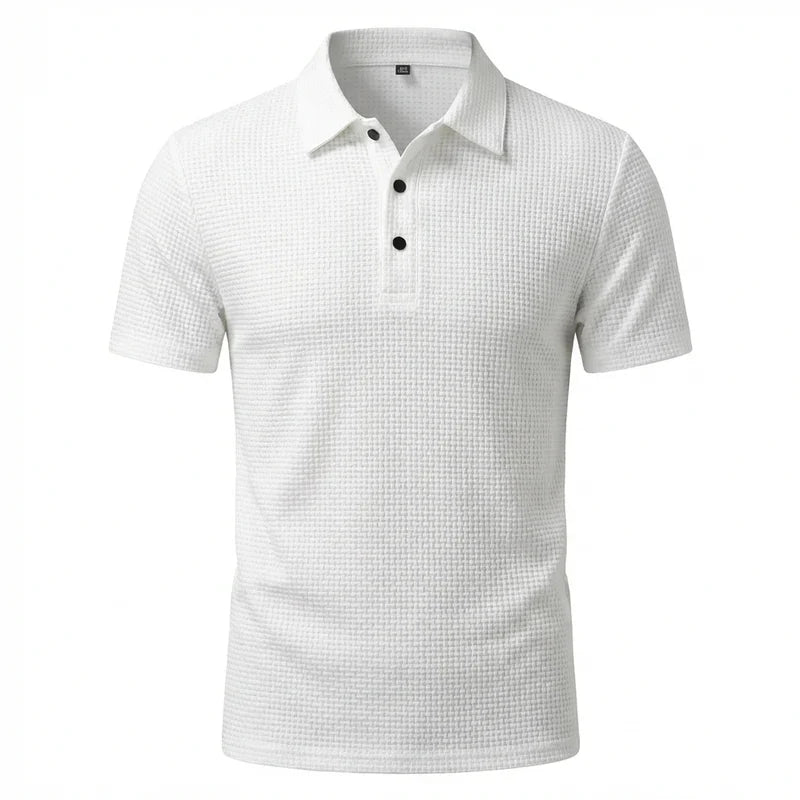 Éliot™ | Men's Textured Polo — Lightweight, Breathable, Impeccable