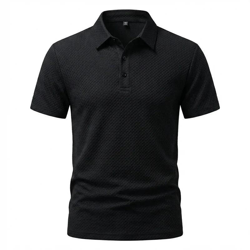 Éliot™ | Men's Textured Polo — Lightweight, Breathable, Impeccable