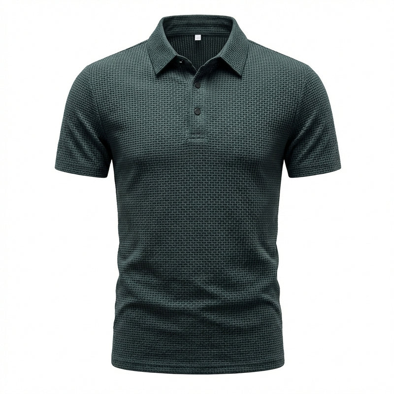 Éliot™ | Men's Textured Polo — Lightweight, Breathable, Impeccable