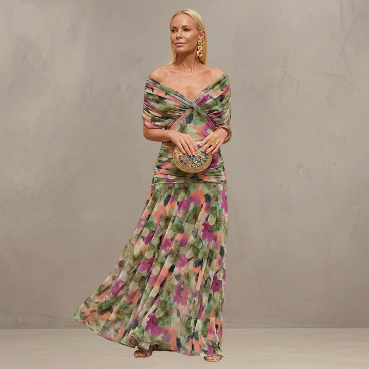 Mode Lumiére™ FLORENDRA | FLORAL MAXI DRESS