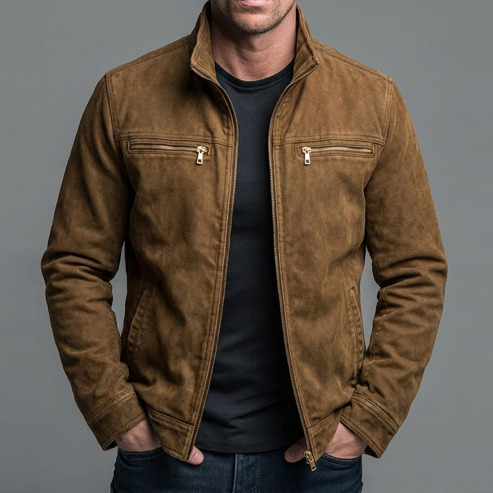 Mode Lumiére™ | Vintage Cotton Zip-Up Jacket