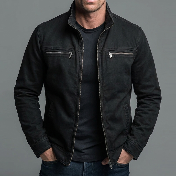 Mode Lumiére™ | Vintage Cotton Zip-Up Jacket