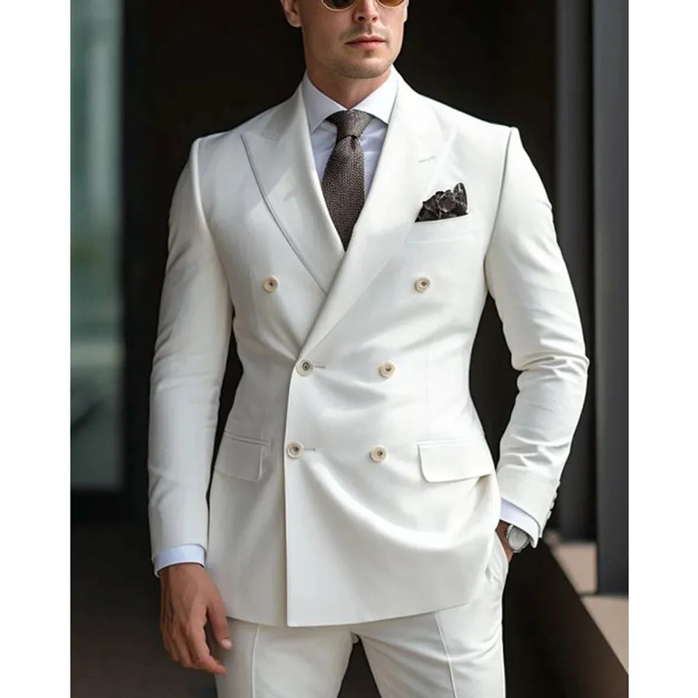 Morden Double-Breasted Tailored Suit