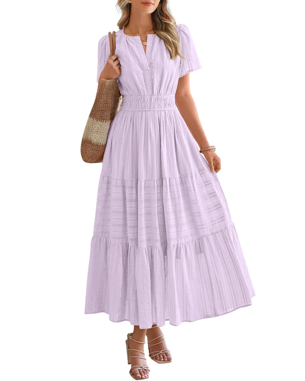 Sophie | Flared Gathered Waist Maxi Dress