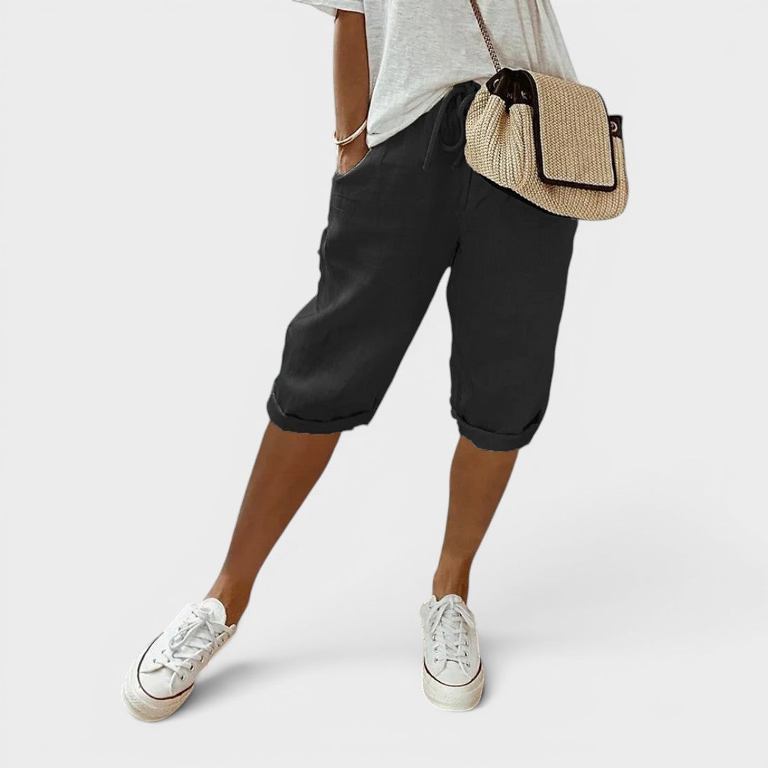 Céleste | Lightweight Linen-Cotton Shorts