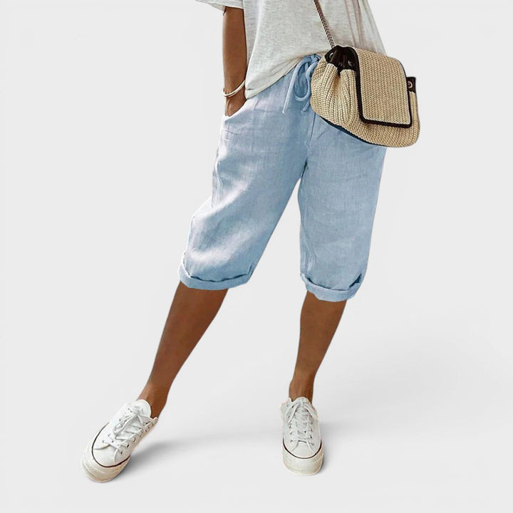 Céleste | Lightweight Linen-Cotton Shorts