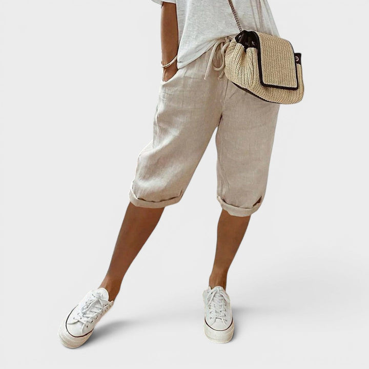 Céleste | Lightweight Linen-Cotton Shorts
