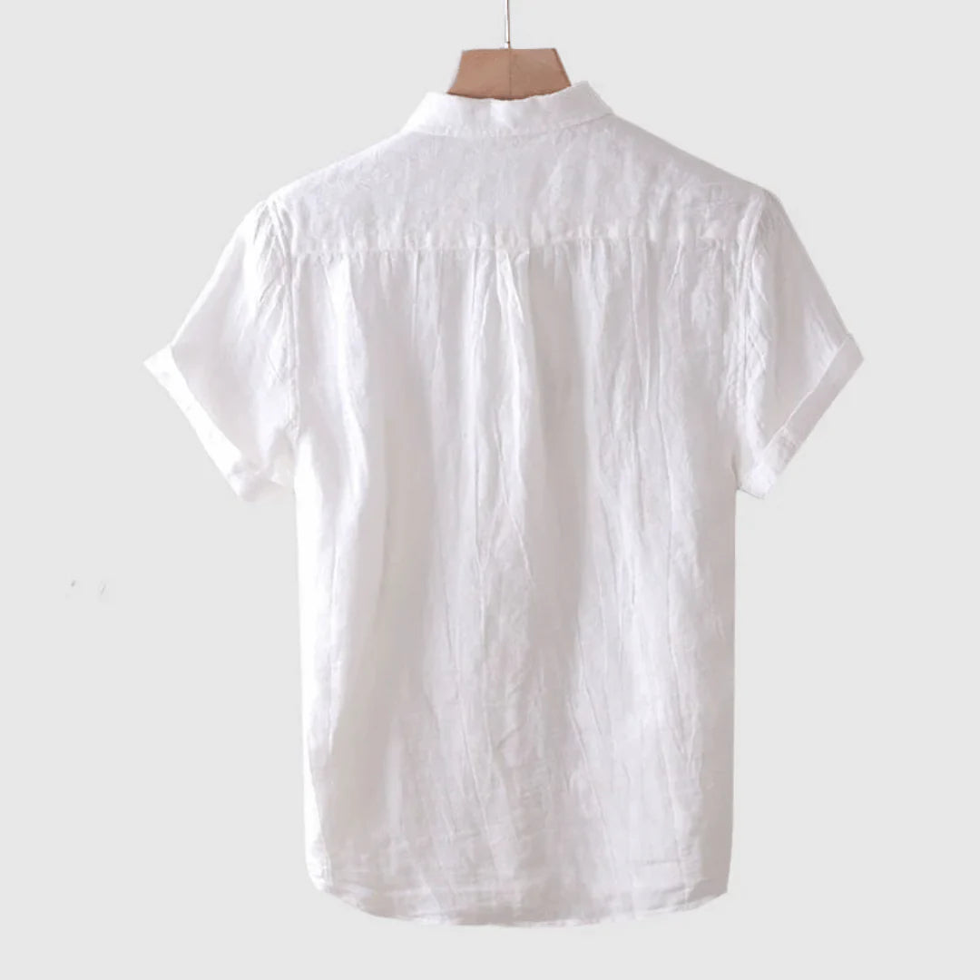 Mode Lumiére™ | Stylish Short-Sleeved Button-Down Shirt