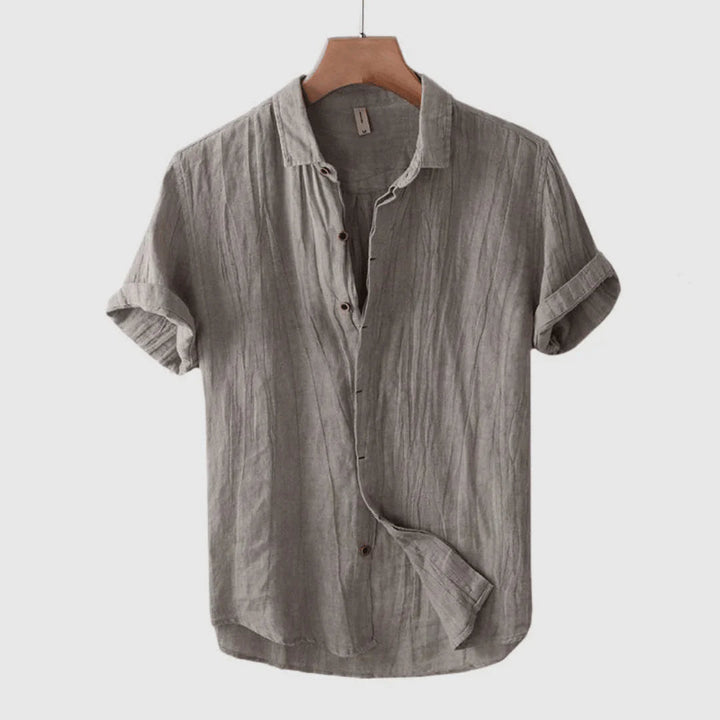 Mode Lumiére™ | Stylish Short-Sleeved Button-Down Shirt