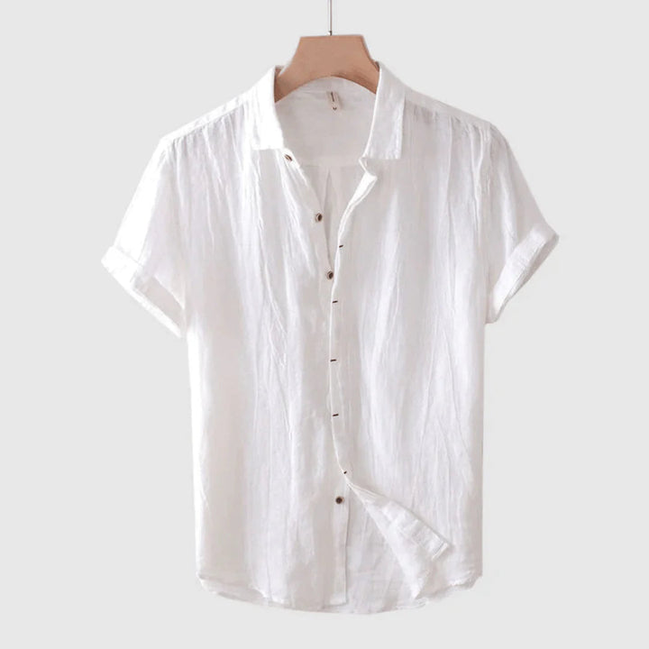 Mode Lumiére™ | Stylish Short-Sleeved Button-Down Shirt