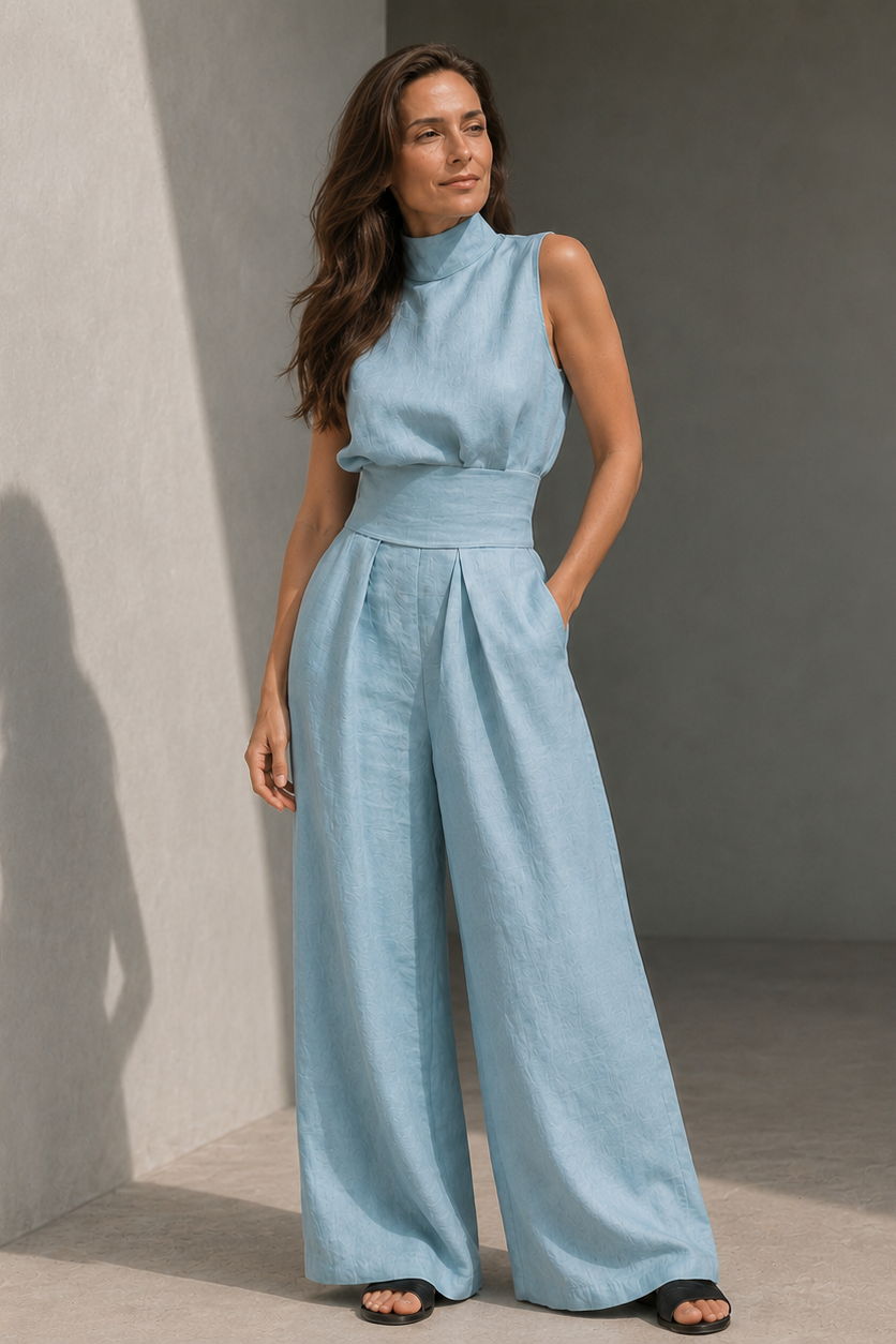 Lumiére™ Fashion| Flowy and Elegant Bamboo Linen Jumpsuit