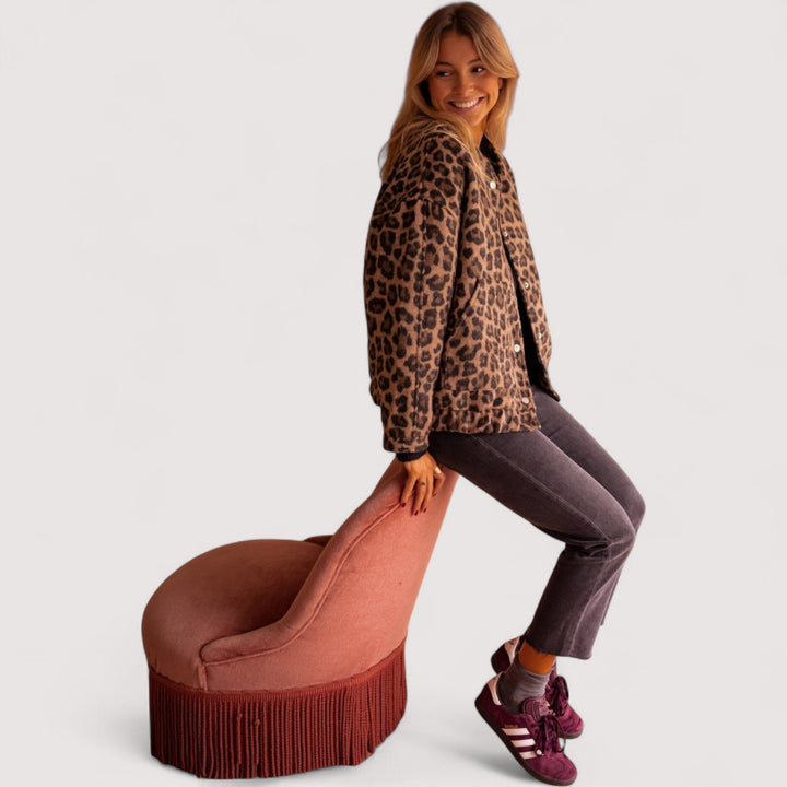 Light mode| Trendy leopard print jacket