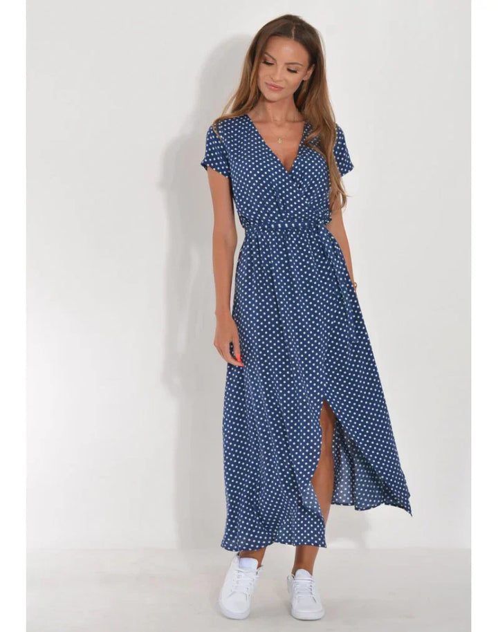 Mode Lumiére™ | Flattering V-Neck Elegant Dress