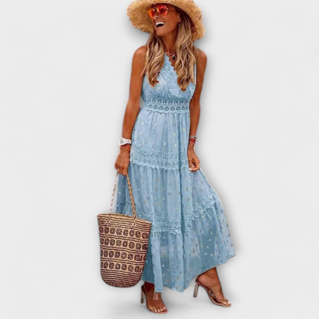 Lola - Boho Lace Maxi Dress