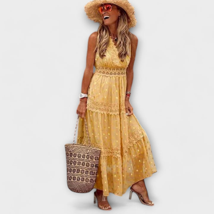Lola - Boho Lace Maxi Dress