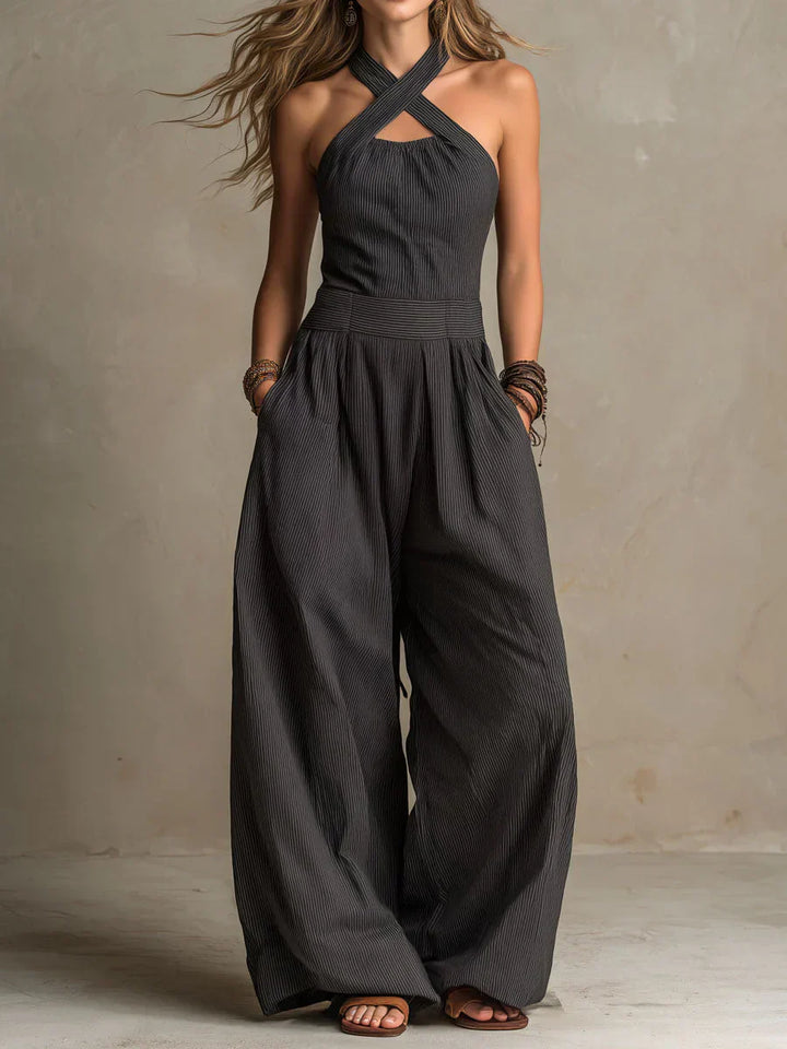 Bianca | Jumpsuit with an Elegant Crossover Neckline
