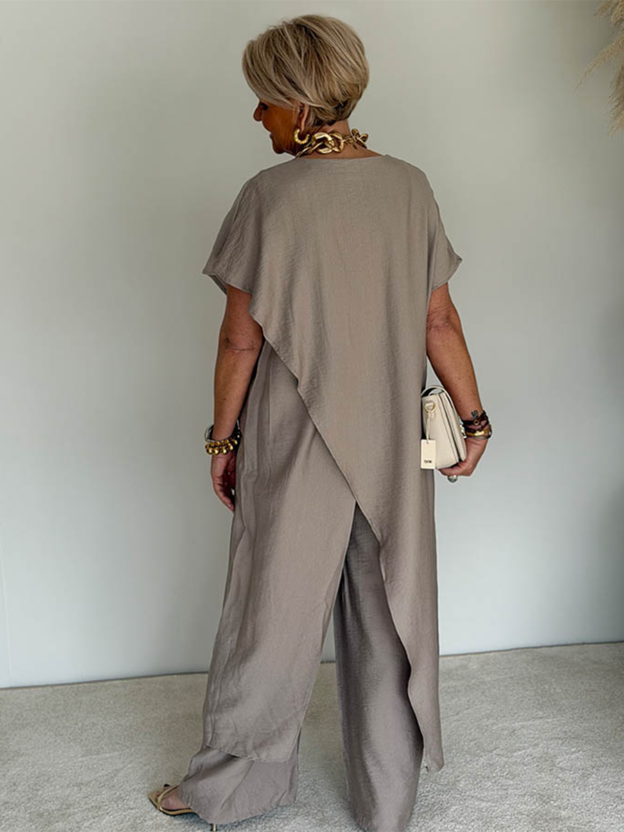 Solène | Loose Asymmetrical Set Comfortable Elegant