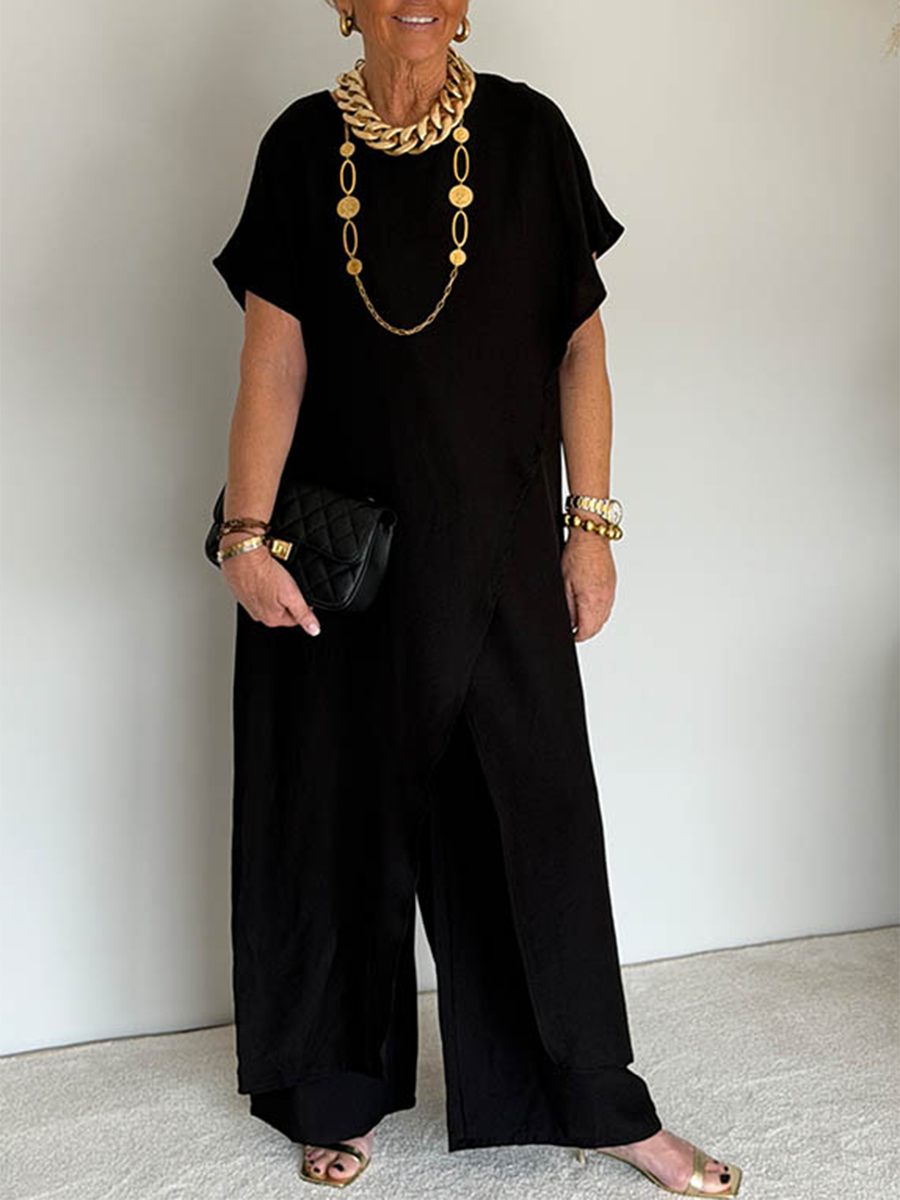 Solène | Loose Asymmetrical Set Comfortable Elegant