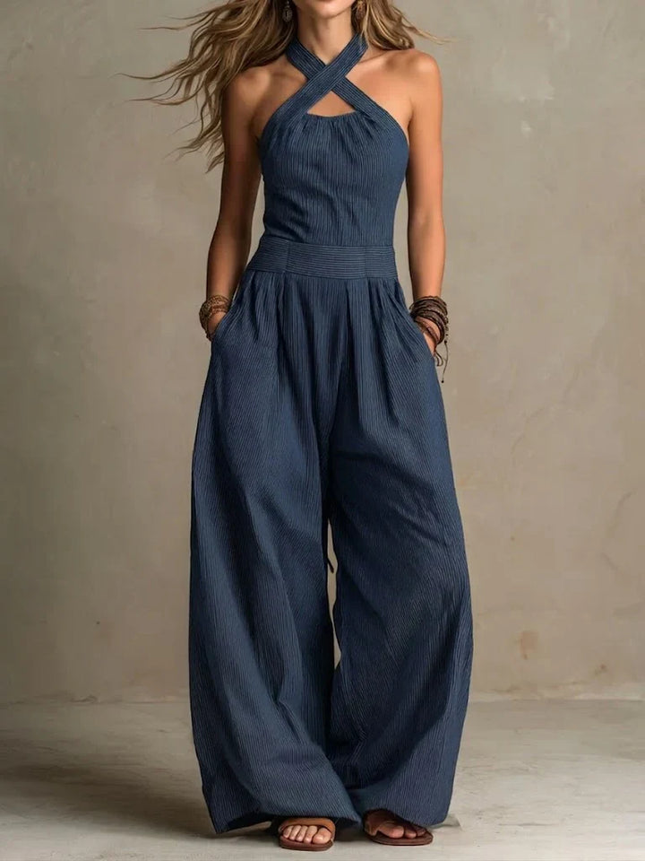 Bianca | Jumpsuit with an Elegant Crossover Neckline