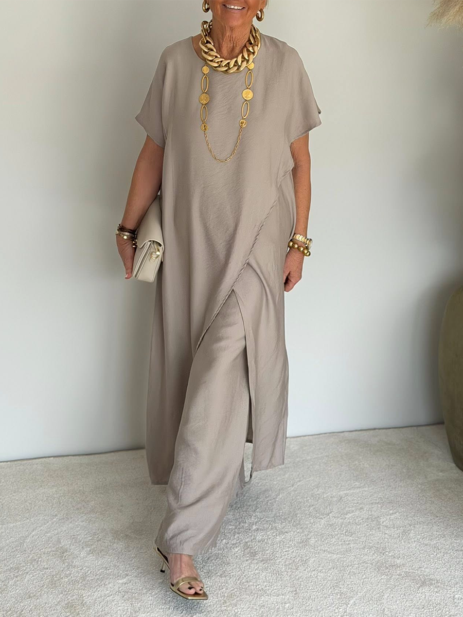 Solène | Loose Asymmetrical Set Comfortable Elegant