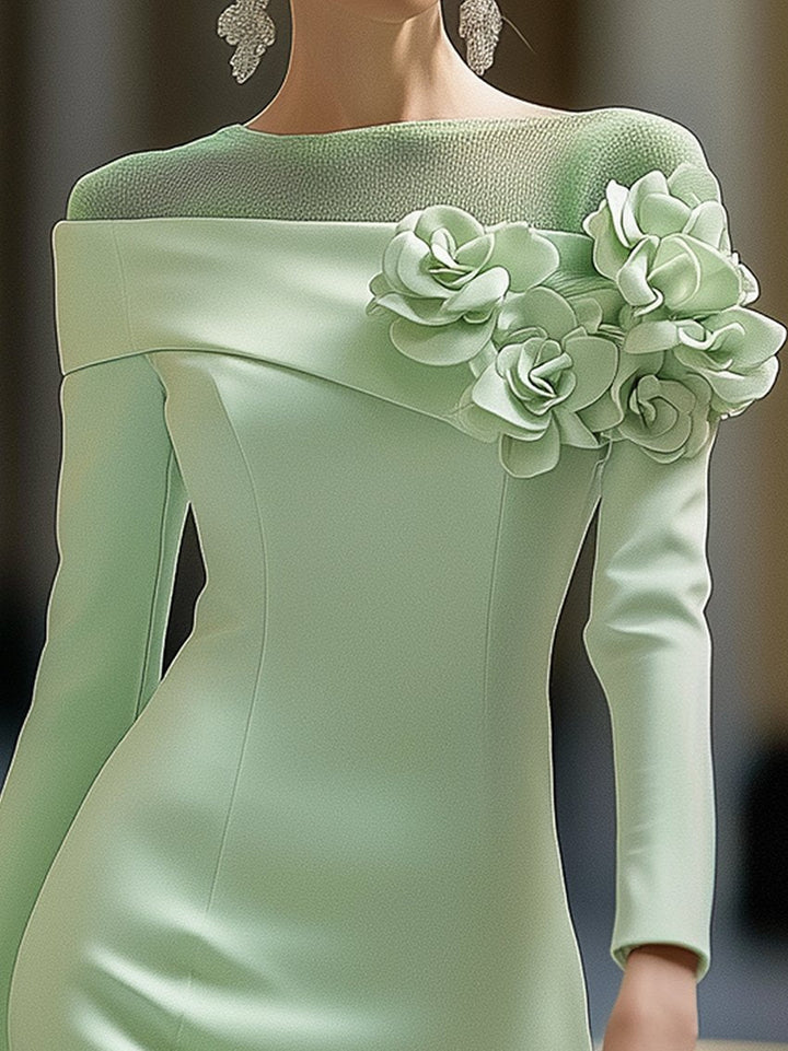 Mode Lumiére™| LUXURY OFF-THE-SHOULDER DRESS
