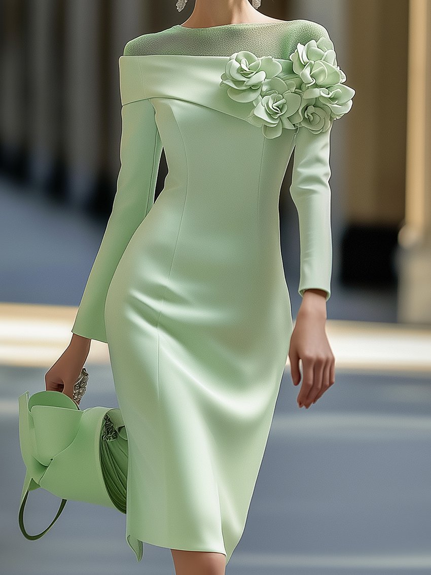 Mode Lumiére™| LUXURY OFF-THE-SHOULDER DRESS