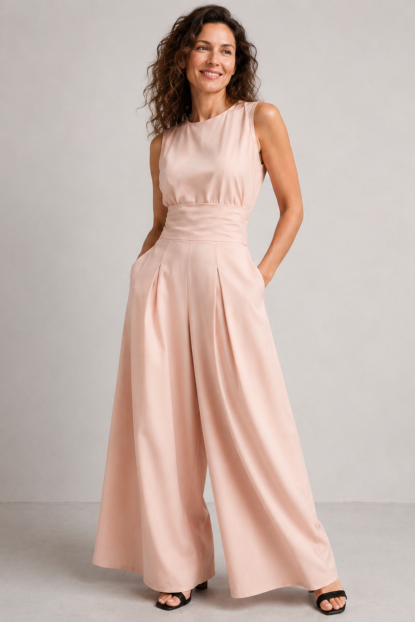 Lumiére™ Fashion| Flowy and Elegant Bamboo Linen Jumpsuit