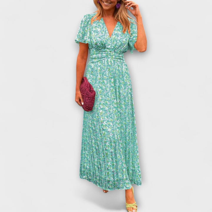 Mode Lumiére™ Elsie - Classic V-Neck Dress